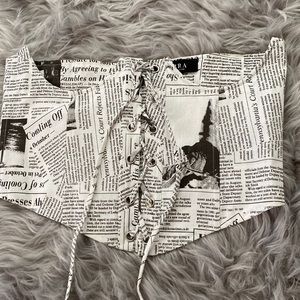 Corset belt newspaper design